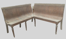 deux banquettes de bistrot recouvrement gaufré époque art déco  . XX siècle .