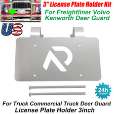 For Freightliner Volvo Kenworth Deer Guard License Plate Holder Mounting Bracket