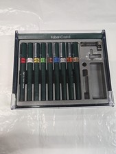 Faber-Castell TG1-S Technical Drawing Pens 9- Pen Set With Case READ DESCRIPTION