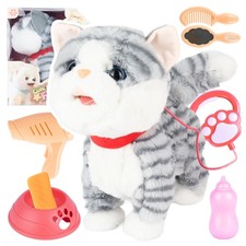 Chaton en peluche à piles