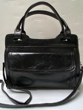 Sac besace cabas cuir noir