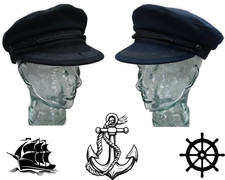 Maritime Marin Casquette, Naval Breton Type Grec Pêcheur & Yachtsman Bâteau Hat