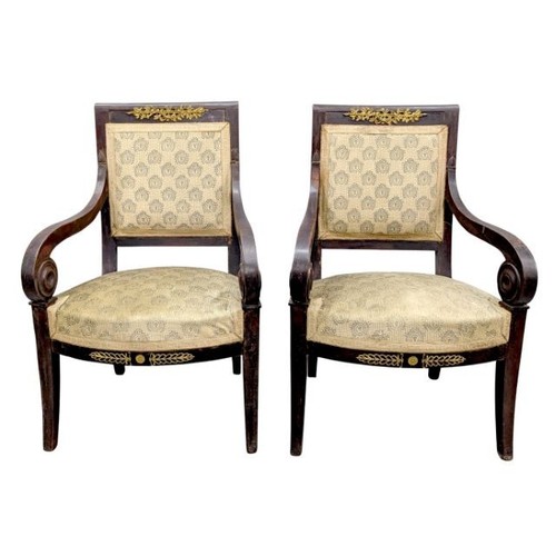 Paire fauteuils empire - fauteuils, en