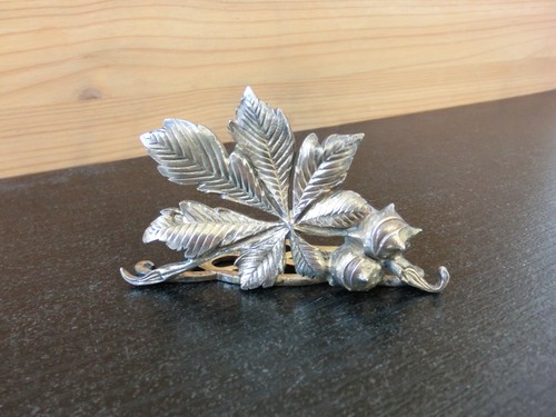 Porte menu floral argent - menu,