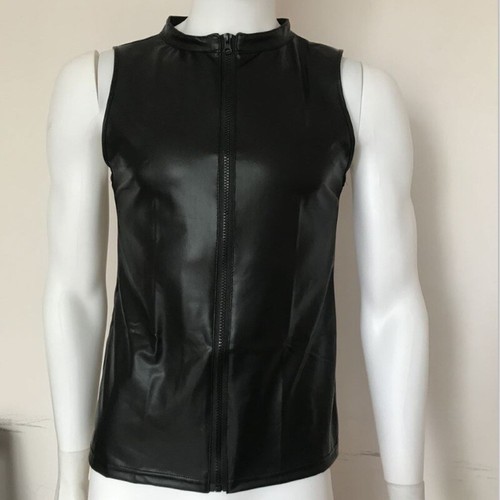 Gilet mat cuir - gilet,