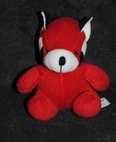 Doudou raton laveur rouge - laveur,