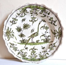 Belle assiette en faïence du