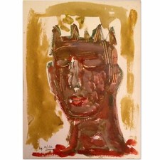 ALDE Yvette/ Dessin Original-Aqu/Pap,Signé, 24x32cm/ Cachet Kermesse au étoiles