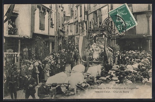 Cpa bourges fête historique - cpa,
