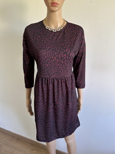 Robe léopard bordeaux - , et