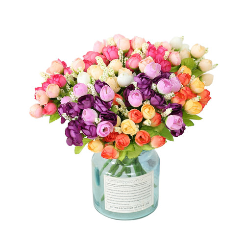 Bouquet roses soie - de, en