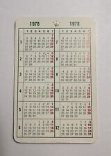 ROLEX 1978 Calendar Card 1675