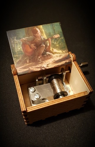 Boîte musique bois the - boîte,