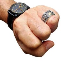 Bague homme indienne en argent