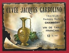 116-39 label Cuvée Jacques Garbolino, caterer Chambéry, put Jean PERRIER