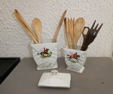 ANCIENS POTS A EPICES EN PORCELAINE