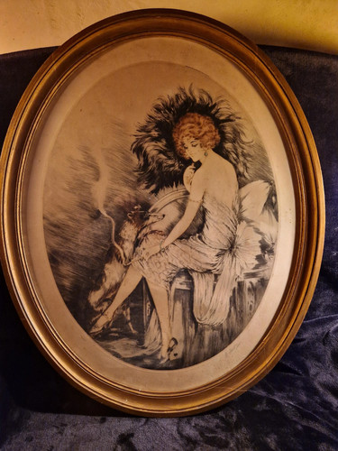 Grande estampe art déco - déco, femme