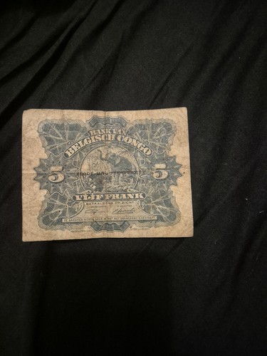 Billet rare francs congo - 5,