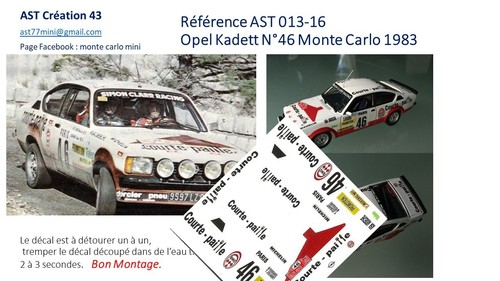 New decal opel kadet gt - 1, 43