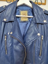 Blouson Perfecto en cuir bleu