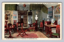 St Augustine FL-Florida, Chapel, Prie Dieu, Vintage Postcard