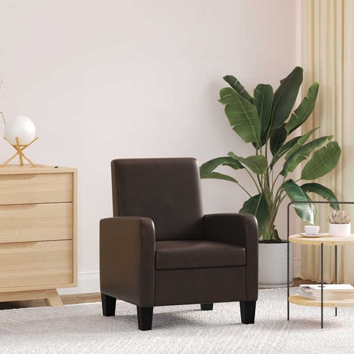 Fauteuil cuir artificiel - cuir,