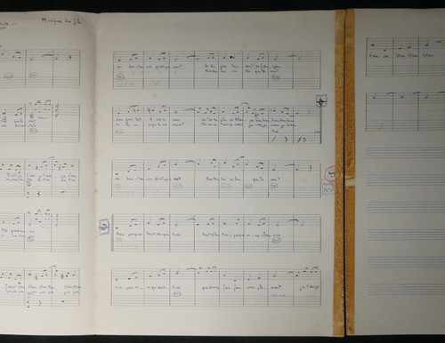 Une bonne chanson manuscrit - chanson,