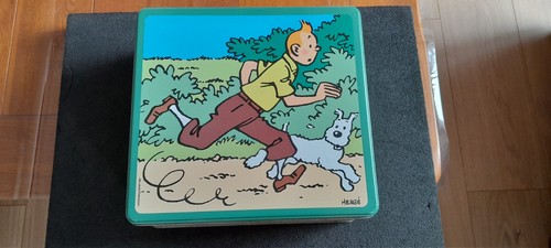 Boite tintin biscuit delacre - boite,