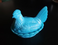 Portieux Opaline Poule. Bleu