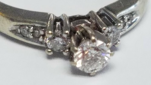 Vintage solid 14k white - white, gold