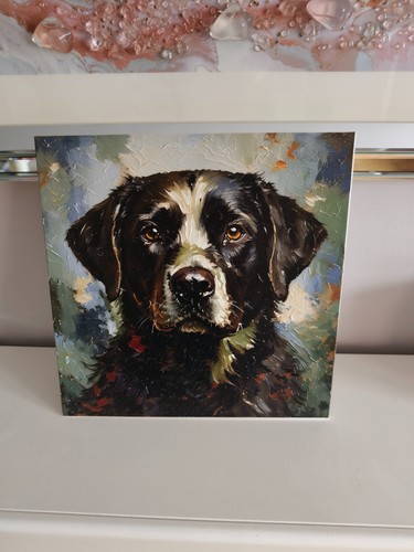 Panneau toile chien labrador - toile,