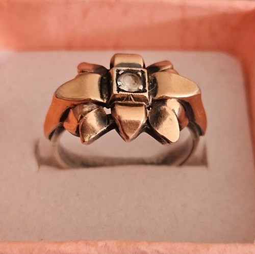 Bague vintage oranor rose - bague, or
