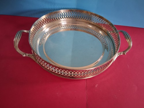 Plat rond metal argente - rond,