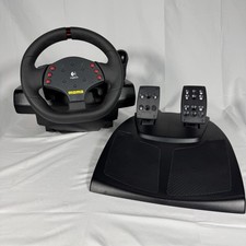 Logitech MOMO Racing Wheel Force Feedback USB Wheel And Pedals 2003 Vintage