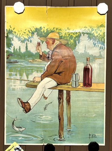 Affiche pause pêcheur - affiche, du