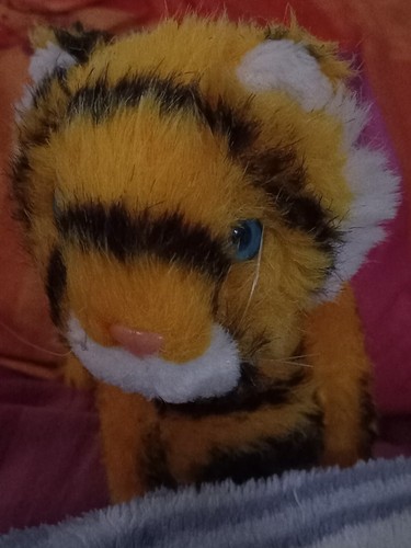 Peluche tigre orange noir et - noir,