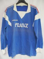 Maillot Equipe de FRANCE porté entrainement training ADIDAS vintage shirt coton