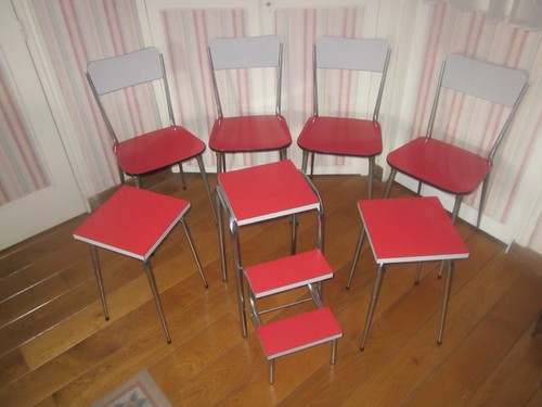 Chaises tabourets vintages - chaises,