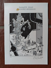 EXEM - SAVANTS FOUS MACHINES INFERNALES Version Lavis - Ex-Libris sérigraphié
