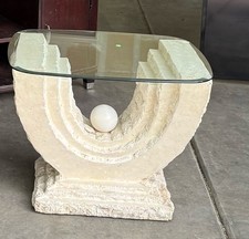 Glass Stone Sculptural Base