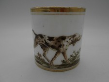 German Braque Short Hair Paris Porcelain Hunting Dog Cup 19th Century
