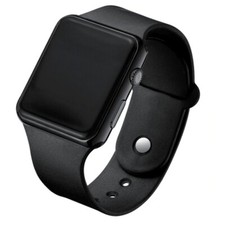 Montre numérique LED décontractée pour femme et homme avec bracelet en Silicone