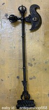 12,4 "Old Tibetan Copper Skull Sword axe phurba Dagger Holder