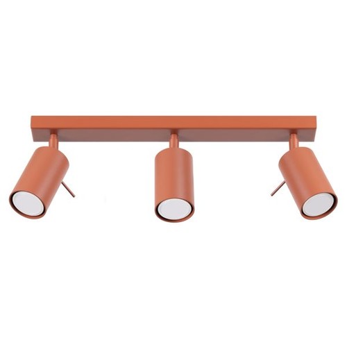 Plafonnier acier ocre rouge - plafonnier,