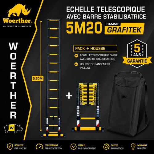 échelle télescopique m - télescopique, 5,20