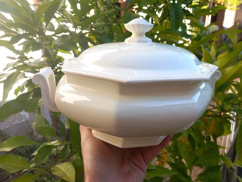 Soupière couvercle faience - couvercle,
