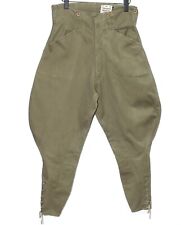 Belgian military ABL cotton khaki jodhpur-style riding breeches dated 1952 W32