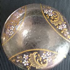 ancienne boite à bijoux verre cristal ciselé et émaillé BACCARAT ST LOUIS LEGRAS