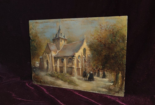 Tableau ancien peinture huile - peinture,