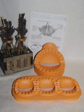 🌟TUPPERWARE Moule Chausson Party Raviole Amuses Bouche Tri Chaussons Orange X2